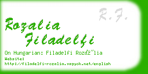 rozalia filadelfi business card